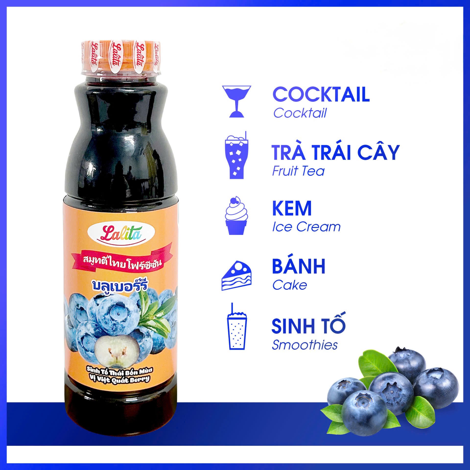 Mứt Lalita 1L Việt Quất