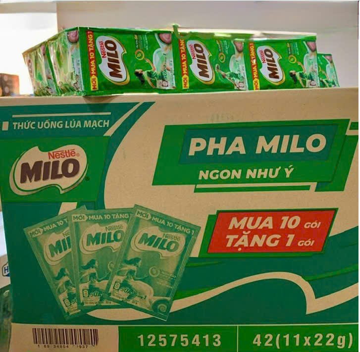 [Thùng 42 dây] Bột Milo dây 11 gói x 22gr