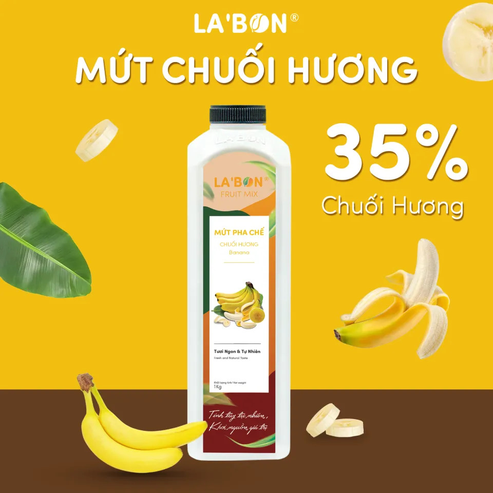 Mứt Chuối Hương LA’BON chai 1kg