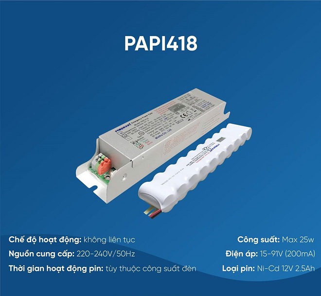 Bộ nguồn dự phòng PAPI418 Paragon 25W