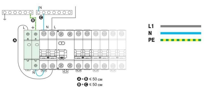 Cách lắp đặt CB chống sét EZ9L33620 20kA 1P+N