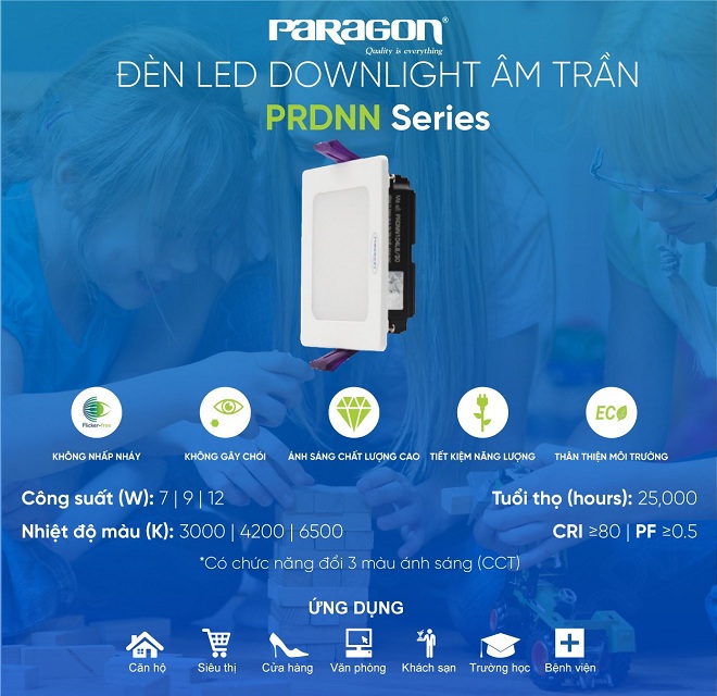 Đèn downlight Led PRDNN Paragon