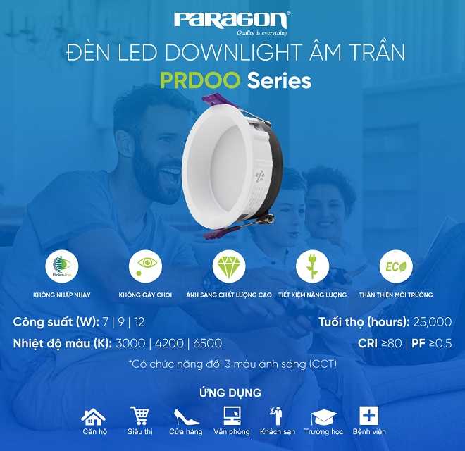 Đèn downlight Led PRDOO Paragon