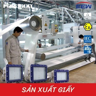 Ứng dụng chiếu sáng đèn phòng chống nổ ELL601 Paragon trong sản xuất giấy