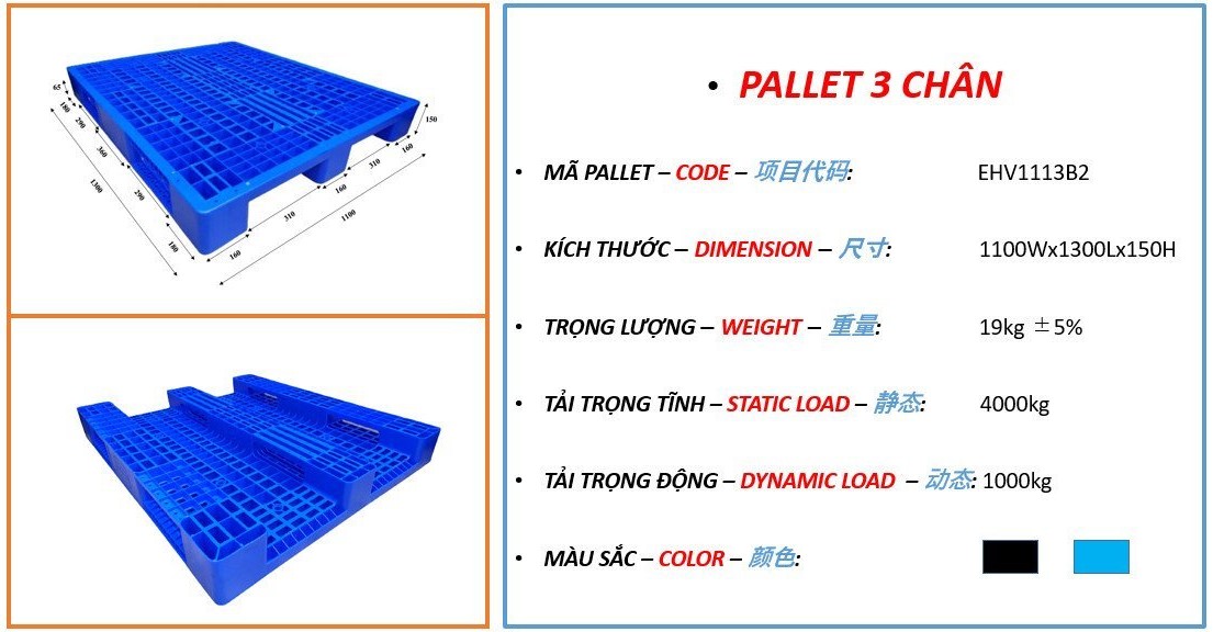 Pallet liền khối EHV1113B2