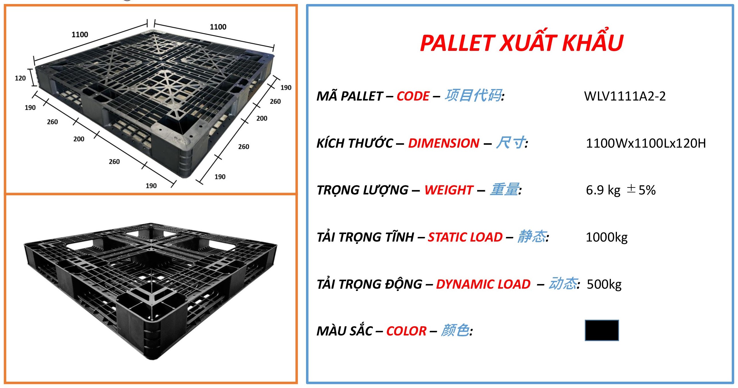 Pallet xuất khẩu WLV1111A2-2