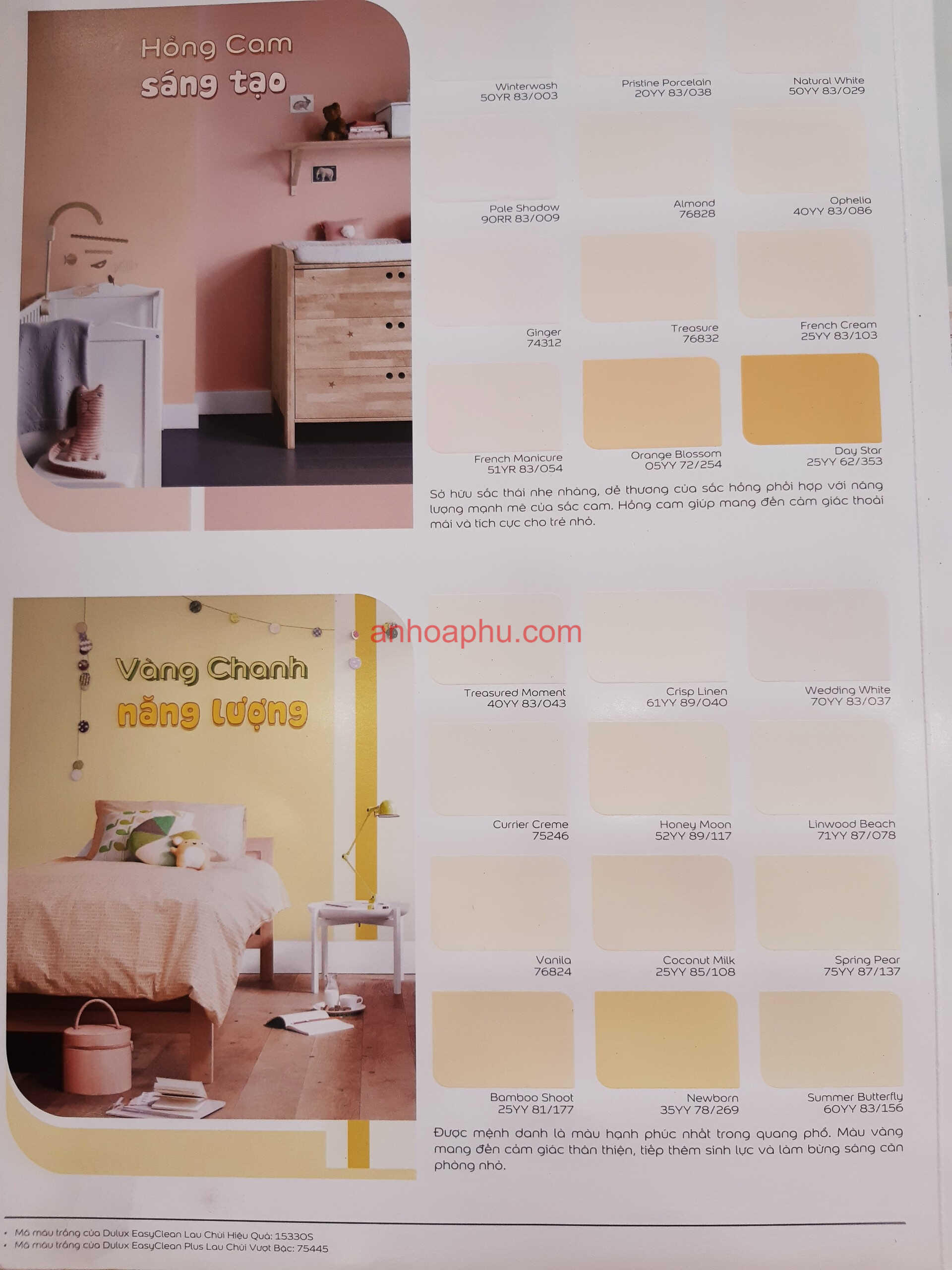 Bảng màu sơn Dulux