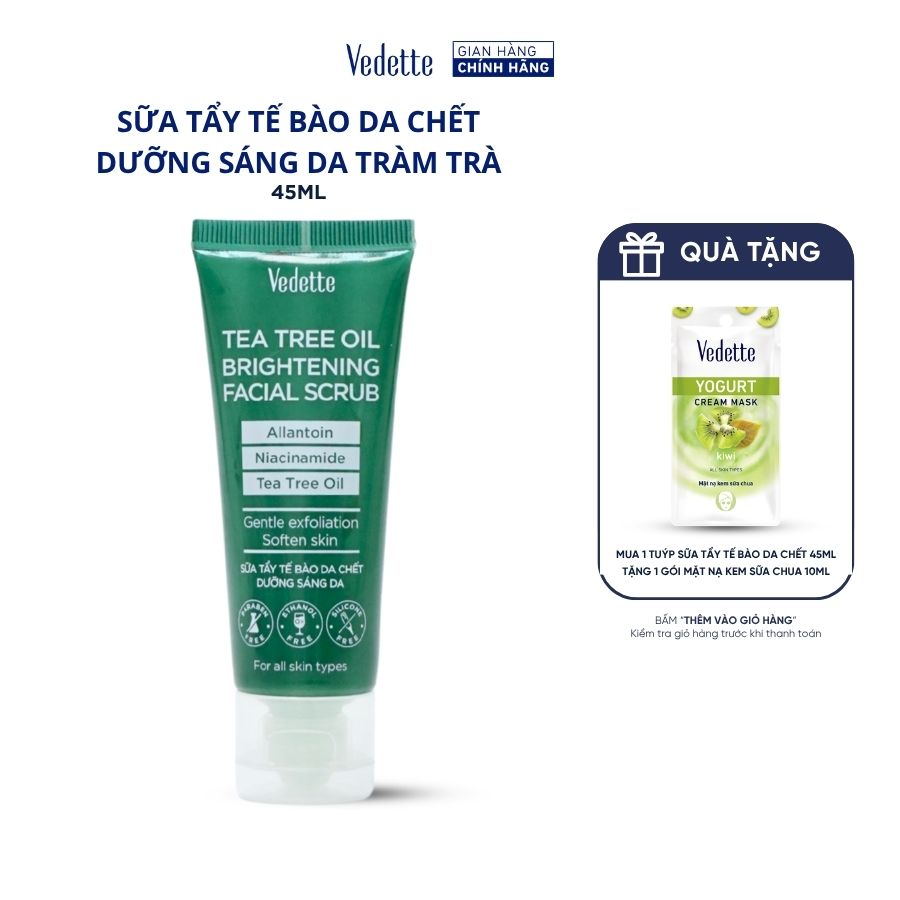 Sữa Tẩy Tế Bào Chết Tràm Trà Vedette 45ml