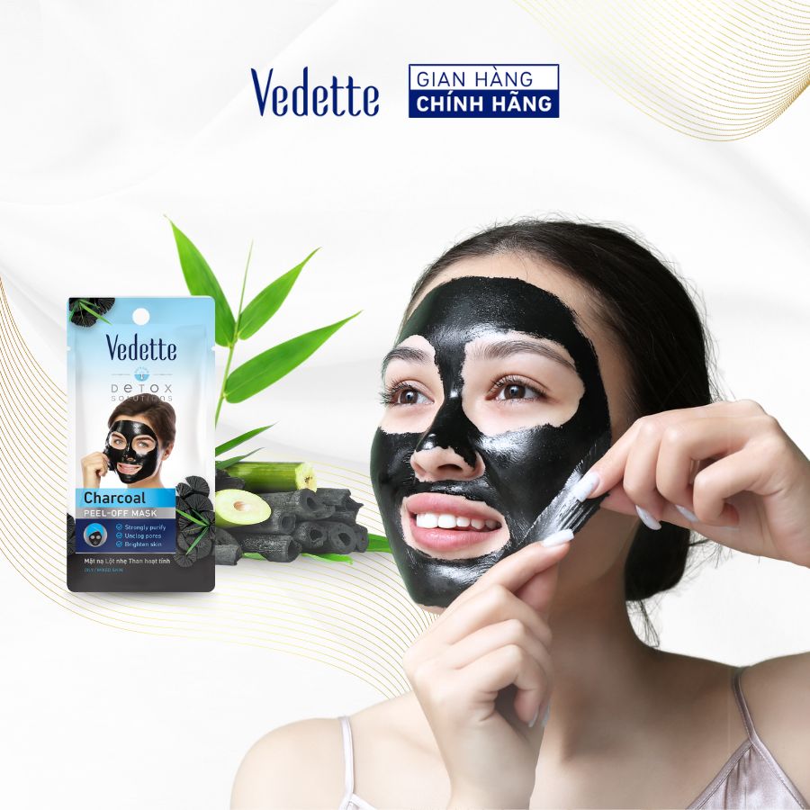 Mặt nạ lột nhẹ Vedette than hoạt tính 12ml