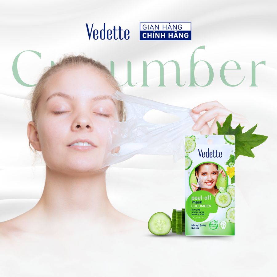 Mặt nạ lột nhẹ Vedette Dưa Leo 12ml