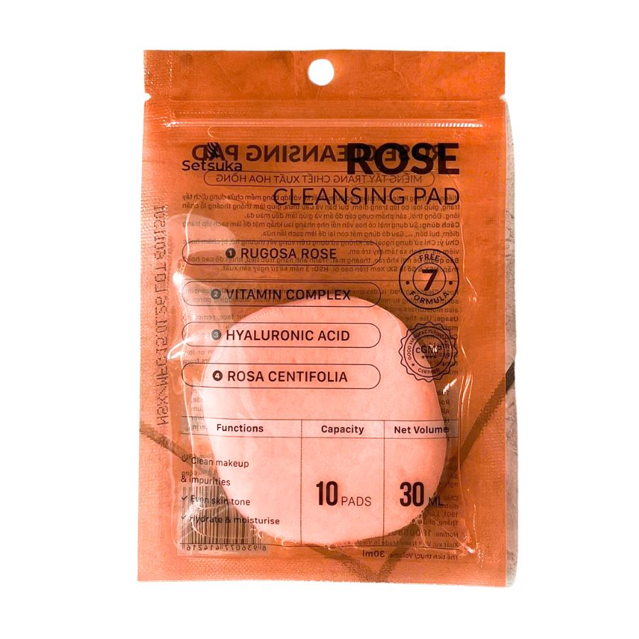 [HÀNG TẶNG KHÔNG BÁN] Gói mini Toner Pad & Cleansing Pad Setsuka dưỡng ẩm, làm sạch, tẩy trang 10 miếng/gói