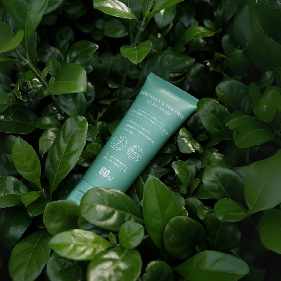 Mặt Nạ Đất Sét Rau má & Tràm trà Setsuka Làm Sạch Sâu, Kiểm Soát Mụn, se khít lỗ chân lông 60ml