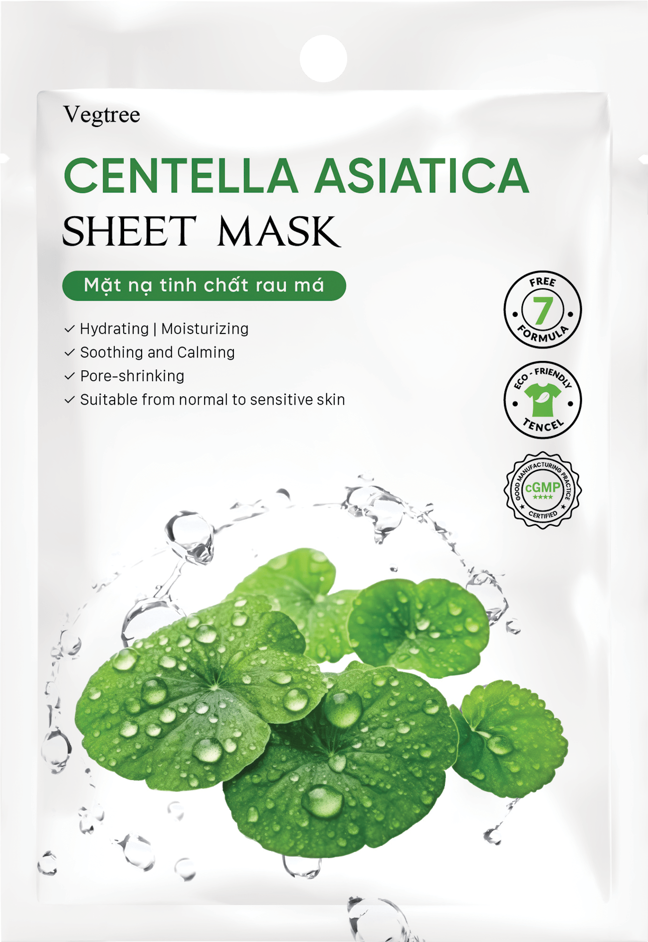 Mặt nạ Vegtree dưỡng da, cấp ẩm, cải thiện tình trạng khô da, se khít lỗ chân lông 25ml/miếng