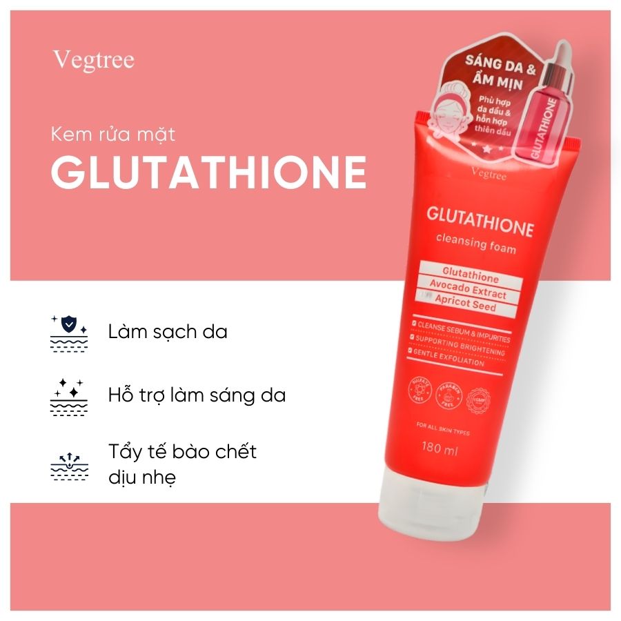 VEGTREE Sữa Rửa Mặt Làm Sạch Sâu, Hỗ Trợ Dưỡng Da Chuyên Biệt phù hợp da dầu & hỗn hợp thiên dầu 180ml