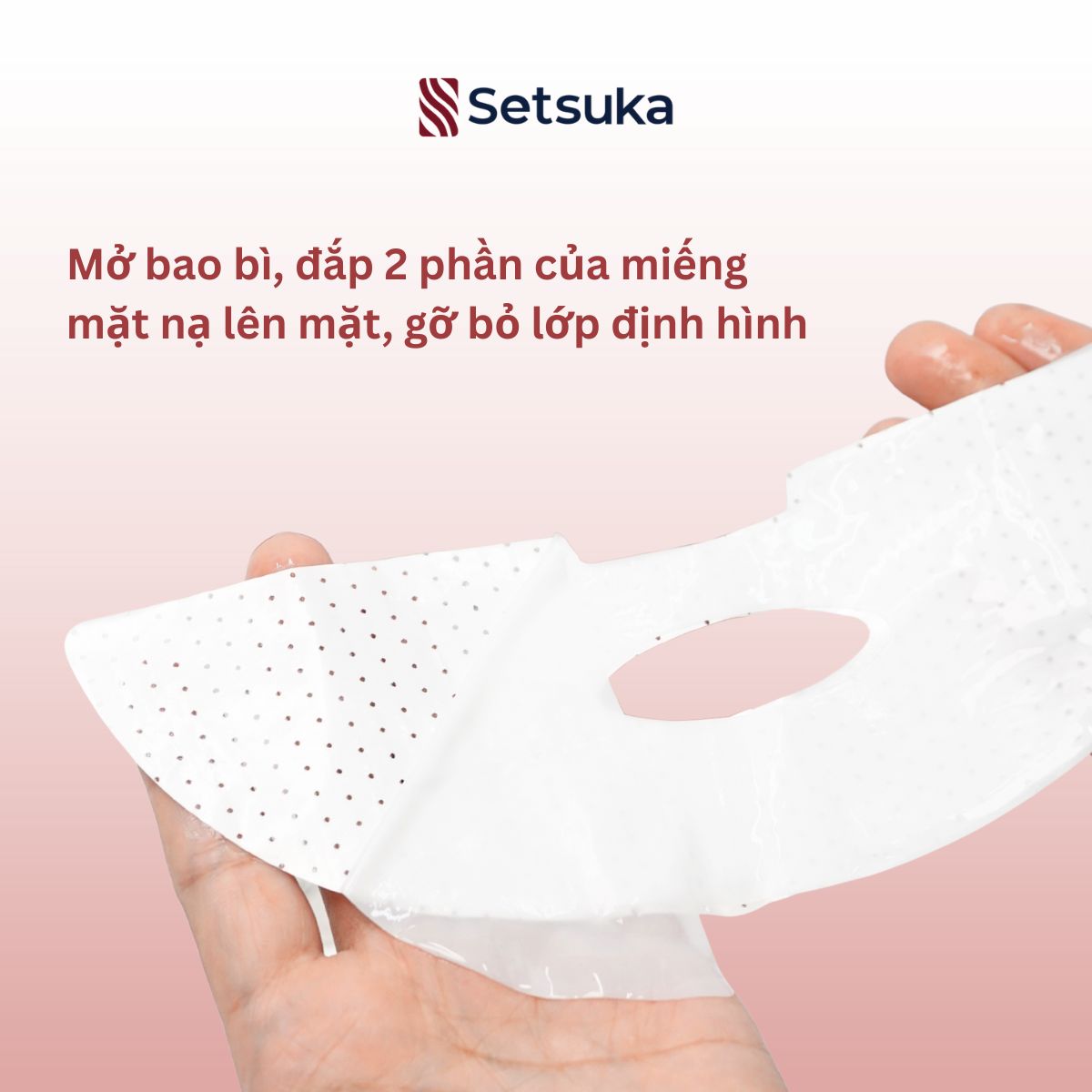Mặt Nạ Thạch Collagen Peptide Transparent Setsuka giúp làm mờ các dấu hiệu lão hóa, se khít lỗ chân lông 35ml/miếng