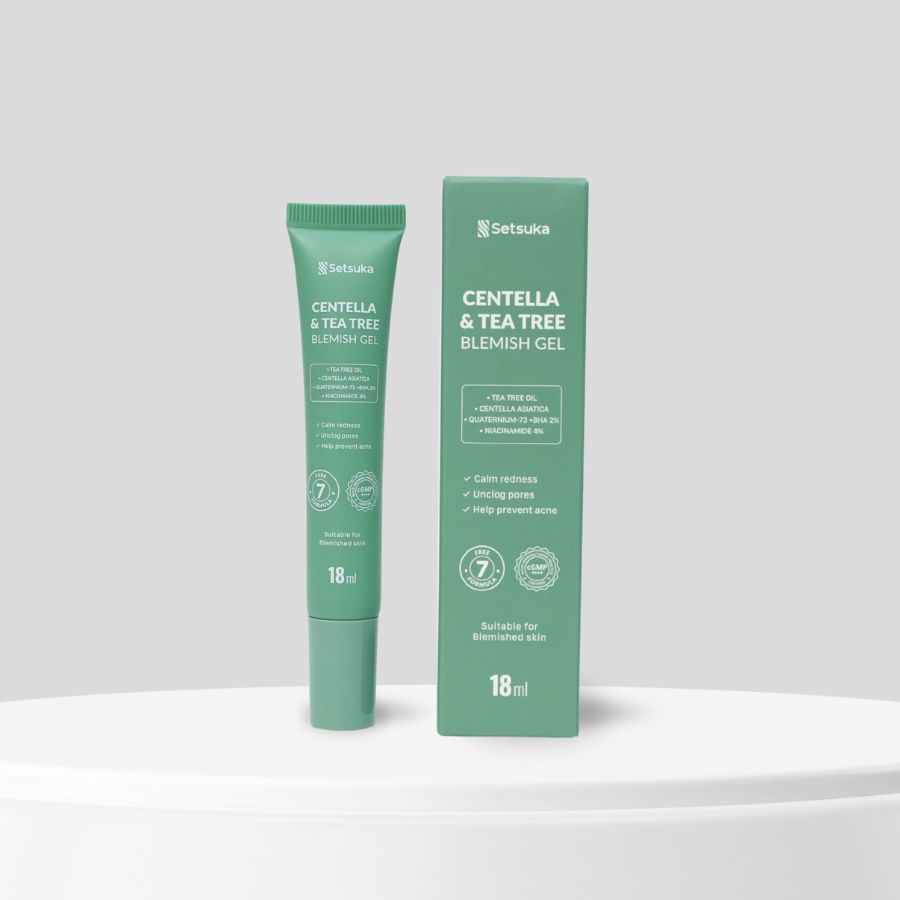 Gel Chấm Mụn Rau má & Tràm trà Setsuka Giảm Sưng Đỏ ngăn ngừa mụn, se khít lỗ chân lông 18ml