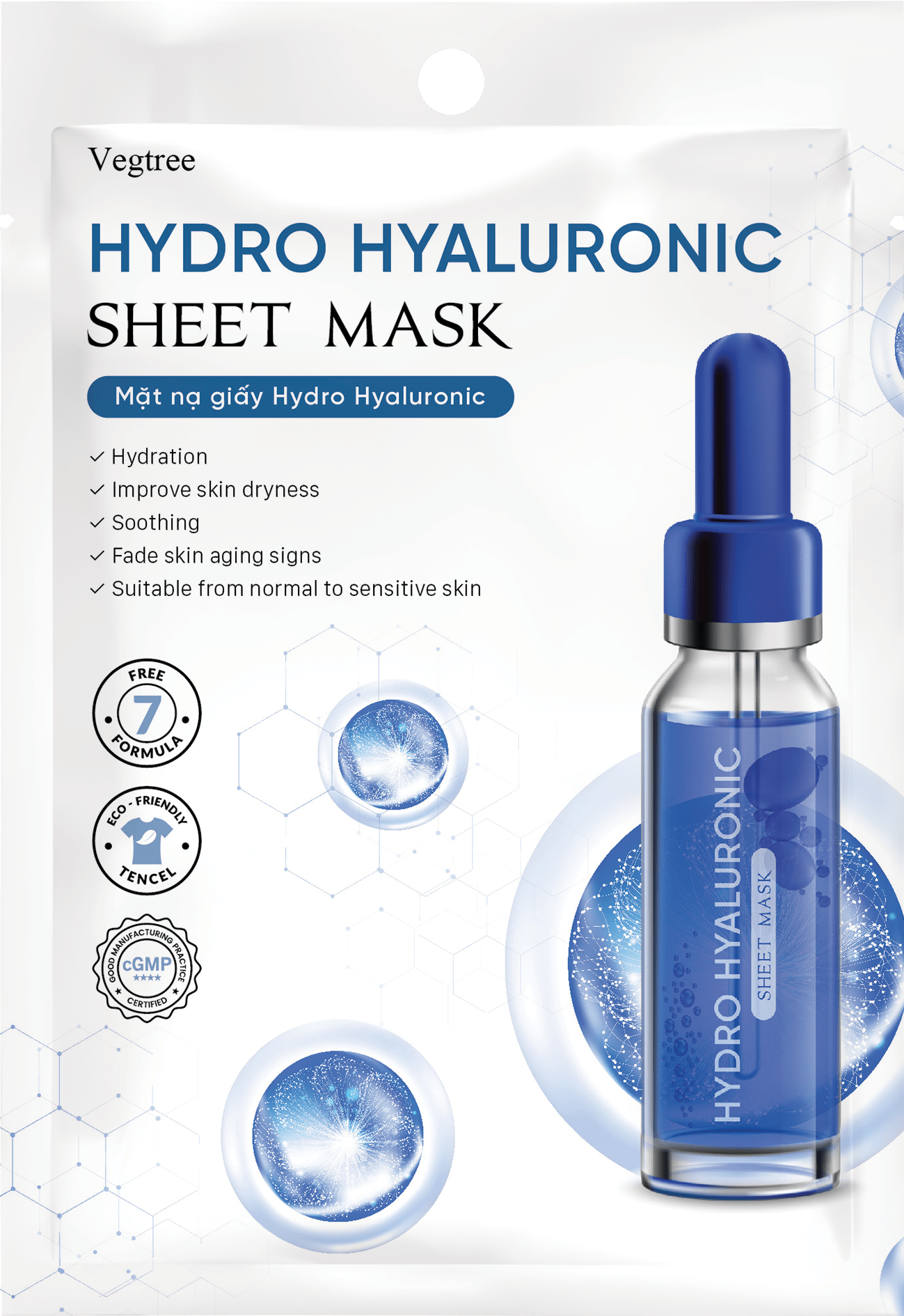 Mặt nạ Vegtree dưỡng trắng da, đều màu da, cấp ẩm, se khít lỗ chân lông 25ml/miếng