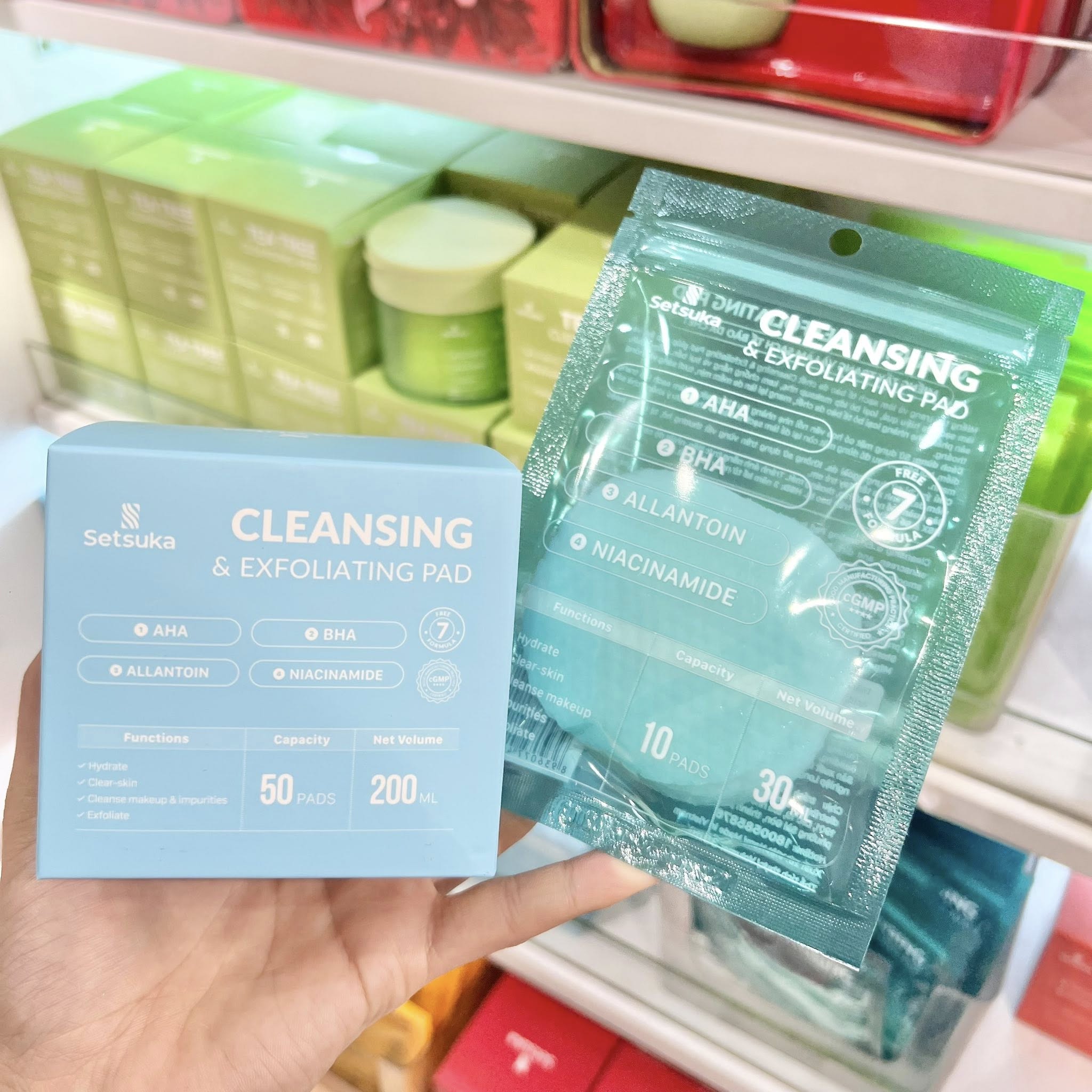 [HÀNG TẶNG KHÔNG BÁN] Gói mini Toner Pad & Cleansing Pad Setsuka dưỡng ẩm, làm sạch, tẩy trang 10 miếng/gói