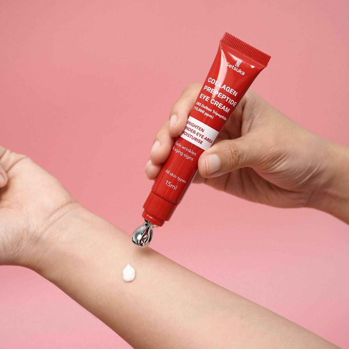 Kem Mắt Collagen Prepeptide SETSUKA EYE CREAM 15ml Làm mờ nếp nhăn, các dấu hiệu lão hóa da & làm sáng vùng da quanh mắt