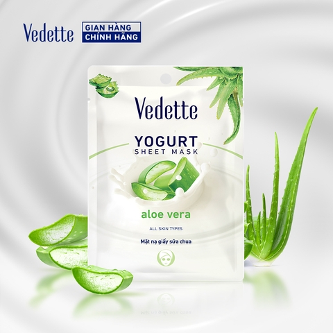 COMBO 10 Mặt nạ giấy sữa chua Vedette Nha Đam 22ml