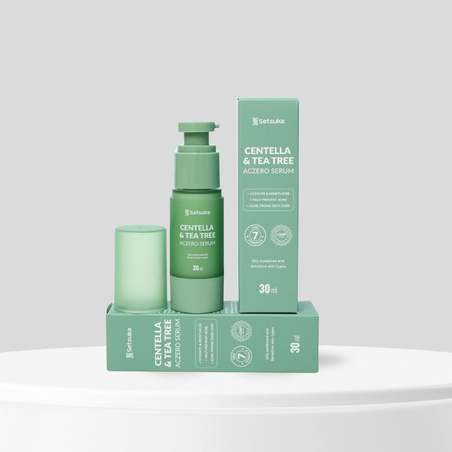 Bộ đôi Cấp ẩm & Làm dịu Setsuka TONER + SERUM Rau má & Tràm trà Dưỡng Ẩm & Phục Hồi Da Mụn Nhạy Cảm