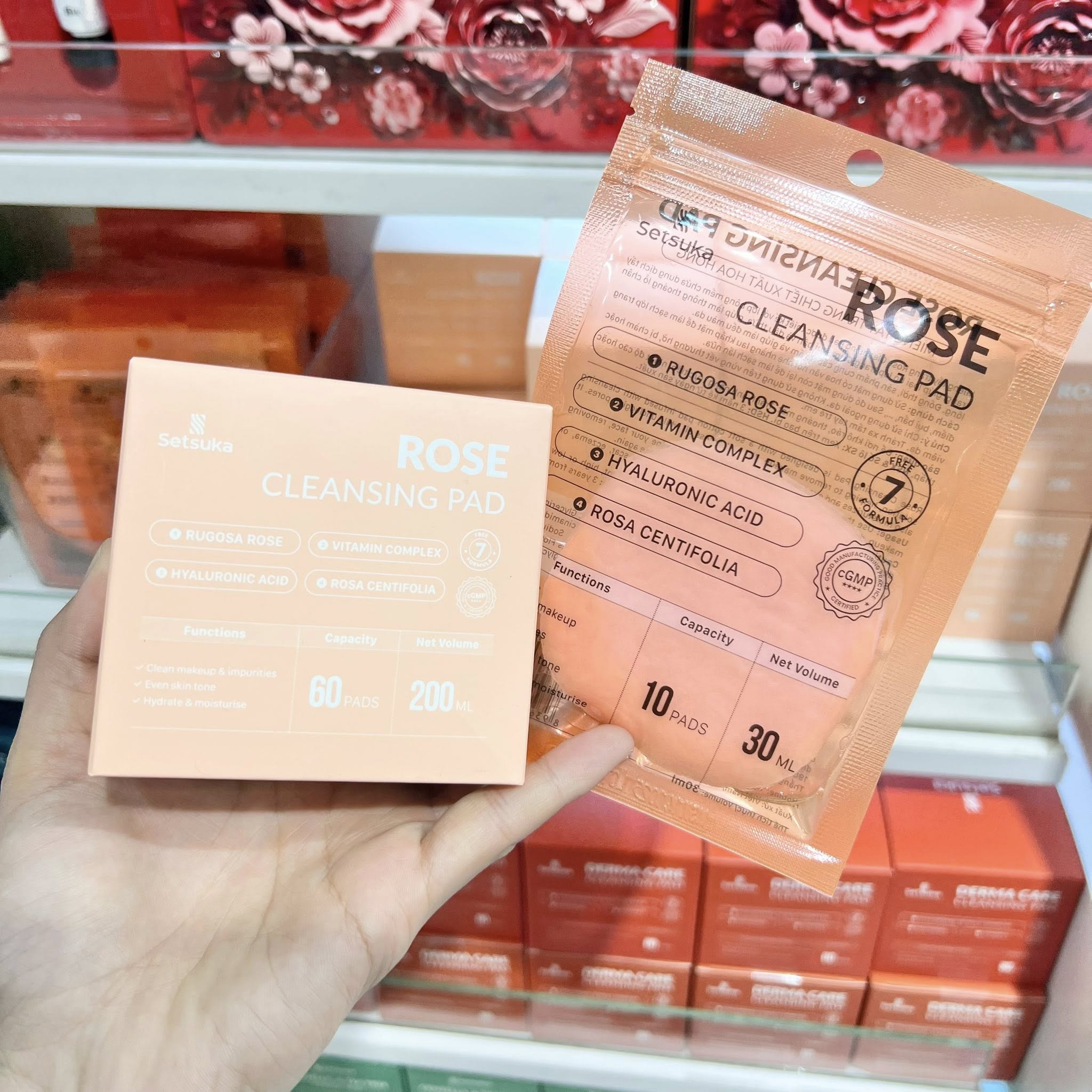 [HÀNG TẶNG KHÔNG BÁN] Gói mini Toner Pad & Cleansing Pad Setsuka dưỡng ẩm, làm sạch, tẩy trang 10 miếng/gói