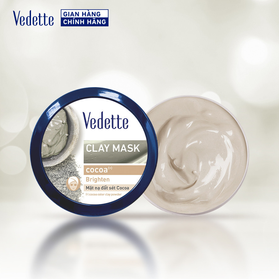 COMBO 2 Mặt nạ đất sét Vedette 145g hút dầu thừa, chất bẩn từ sâu trong lỗ chân lông. Dành cho nhiều loại da.