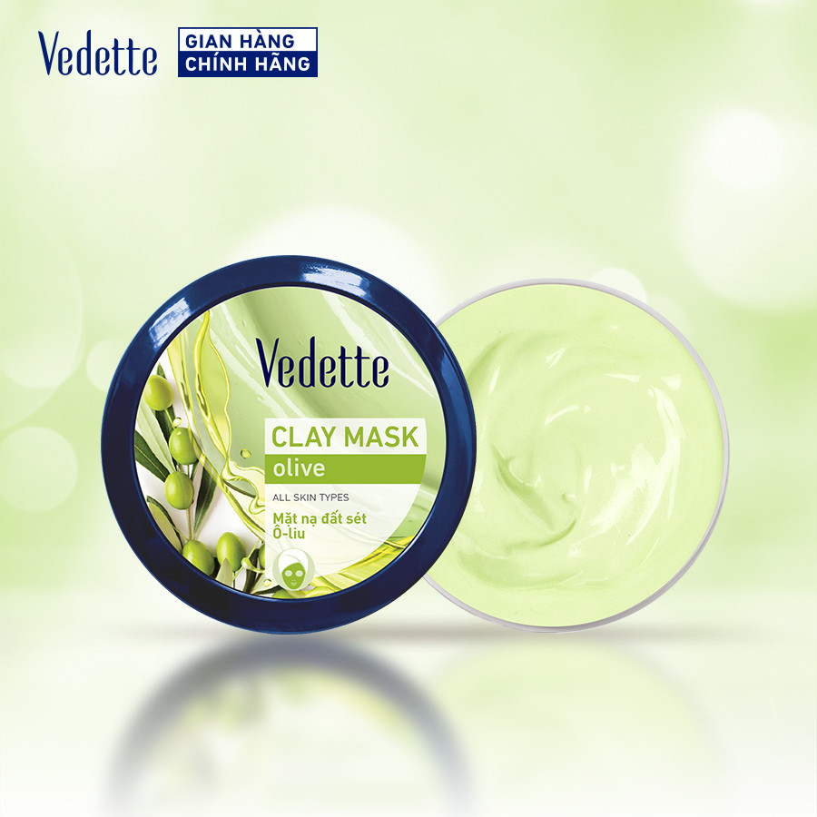 COMBO 2 Mặt nạ đất sét Vedette 145g hút dầu thừa, chất bẩn từ sâu trong lỗ chân lông. Dành cho nhiều loại da.