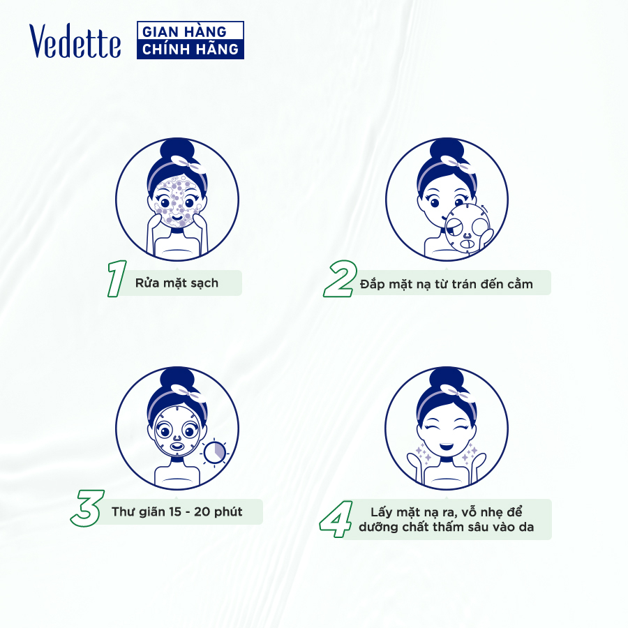 Combo 10 Mặt nạ giấy trắng da Vedette Dưa Leo 22ml Combo 10 Mặt nạ giấy trắng da Vedette Dưa Leo 22ml