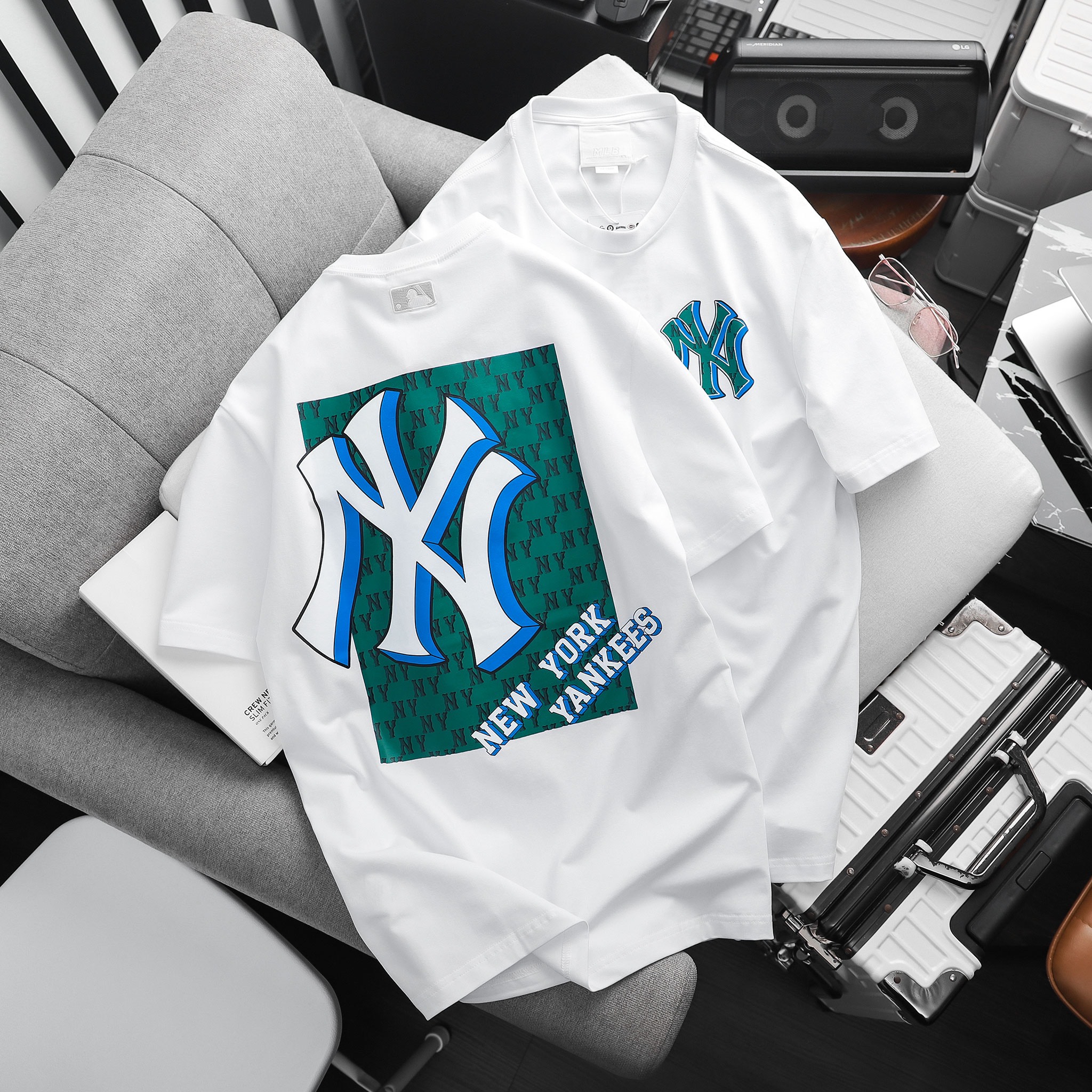 Minhshopvn  Hàng Chính Hãng Áo Thun MLB NY Big Logo BlackWhite V2  2021