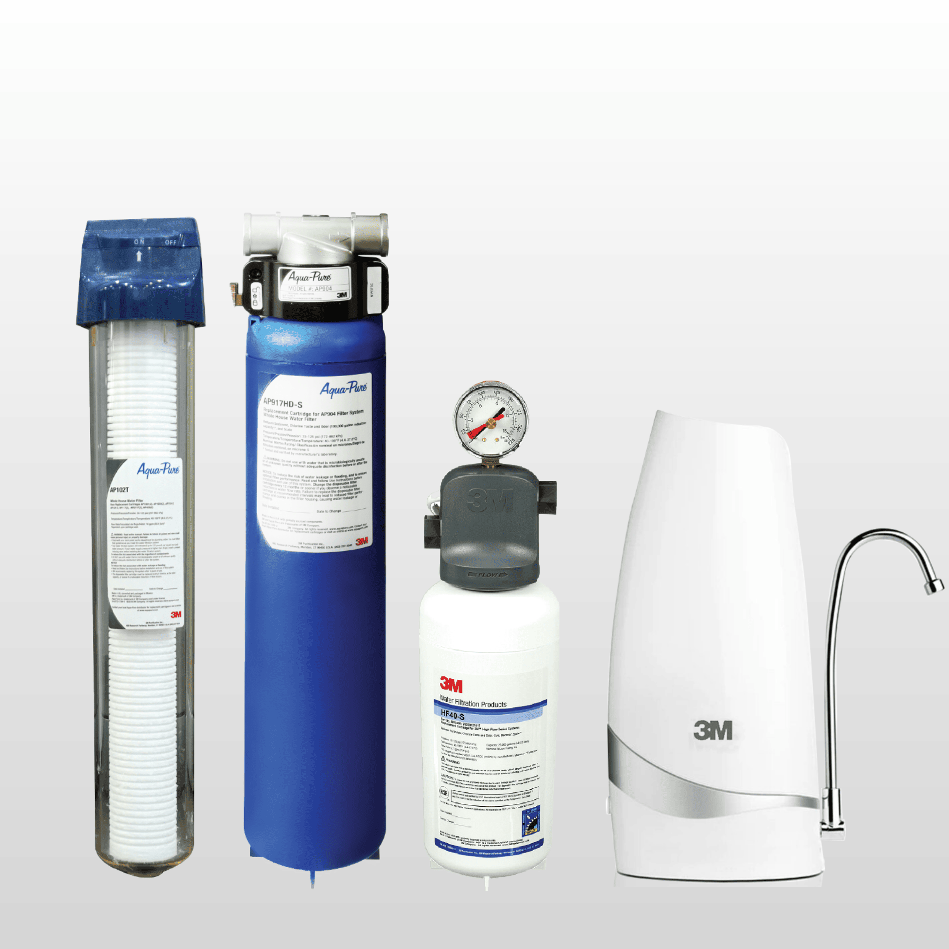 Bộ sản phẩm lọc tổng đầu nguồn, lọc nước uống & nấu ăn 3M CB06