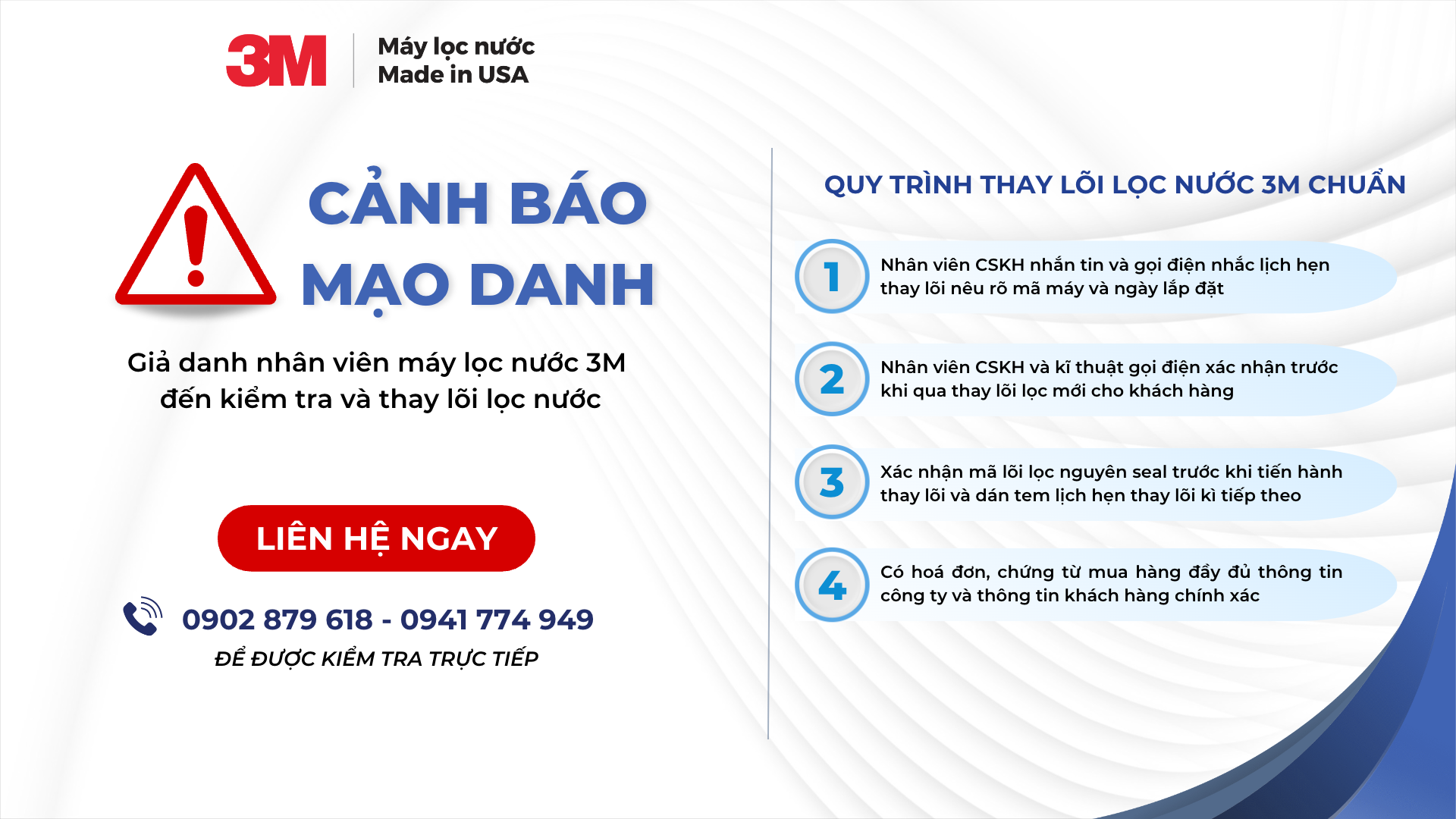 Cảnh báo mạo danh nhân viên máy lọc nước 3M