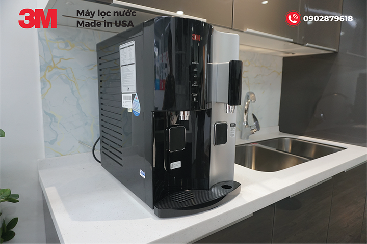 Ảnh lắp đặt thực tế  máy lọc nước nóng lạnh để bàn 3M HCD-2