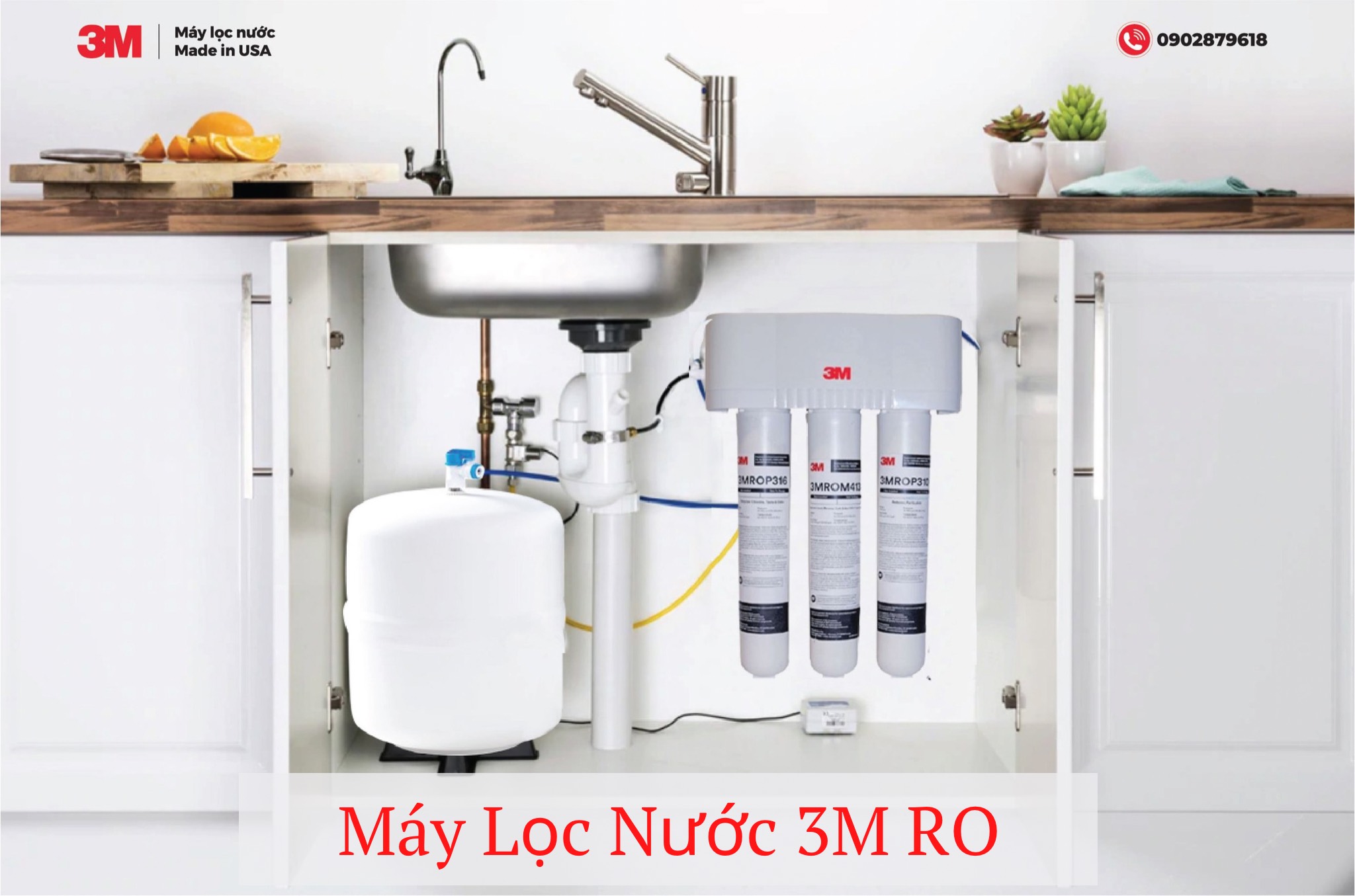 Máy lọc nước 3M RO lắp dưới bồn rửa