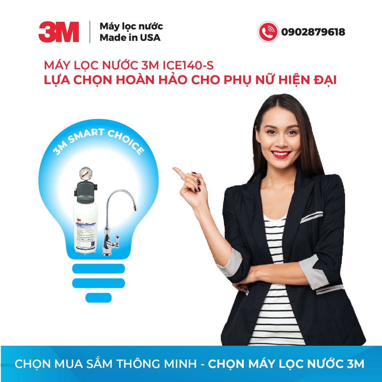 Máy lọc nước 3M ICE140-S - Lựa chọn hoàn hảo cho phụ nữ hiện đại