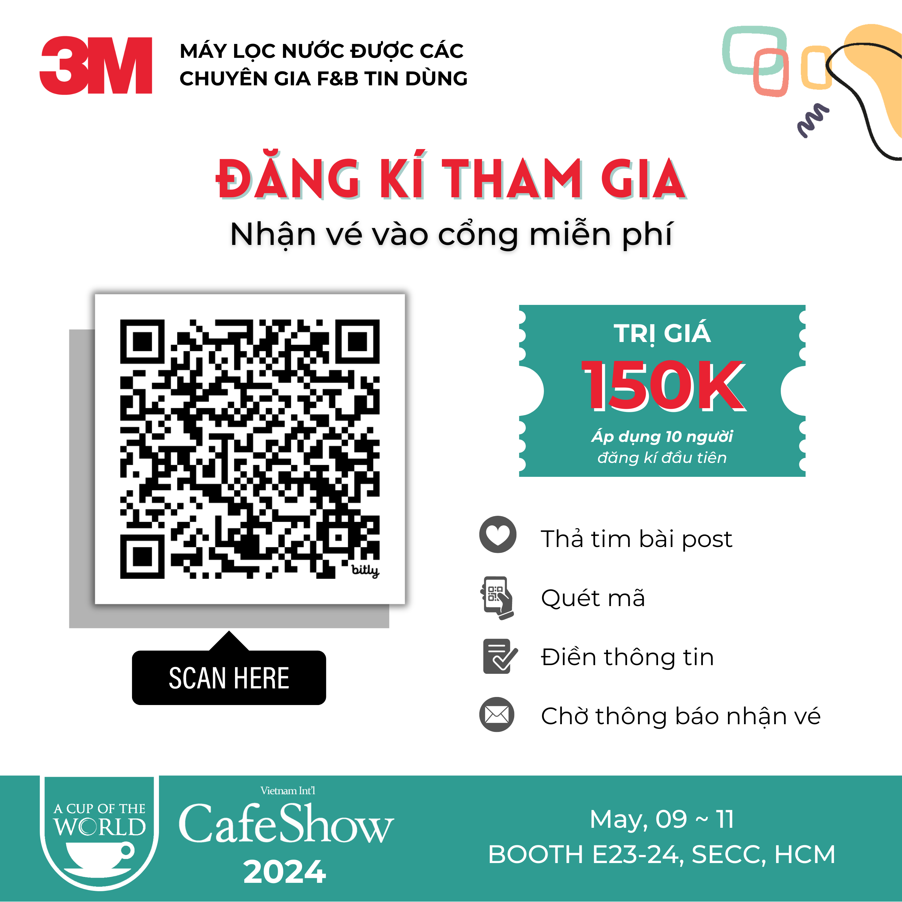 Đăng kí nhận vé miễn phí tham quan Cafe Show 2024