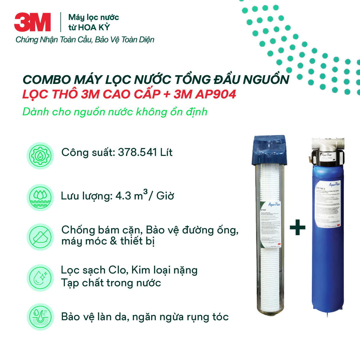 Hệ Thống Lọc Tổng Làm Mềm Nước 3M Dành Cho Biệt Thự - Villa