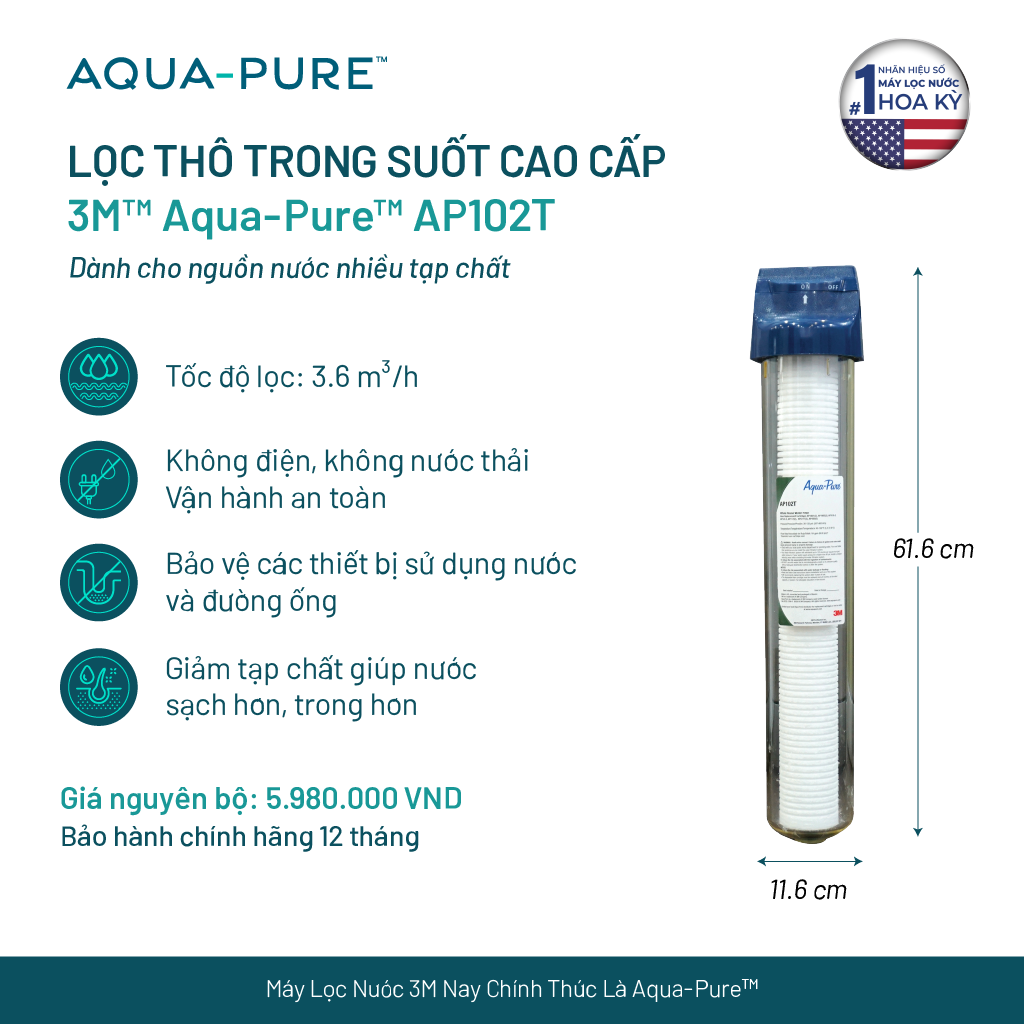 Bộ Lọc Thô Cao Cấp 3M AP102T