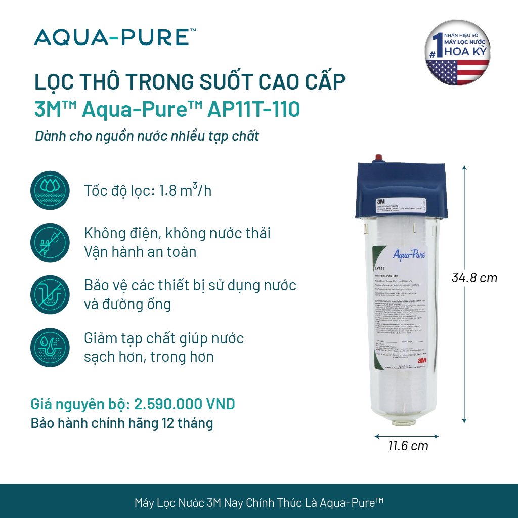 Bộ Lọc Thô Cao Cấp 3M AP11T-110