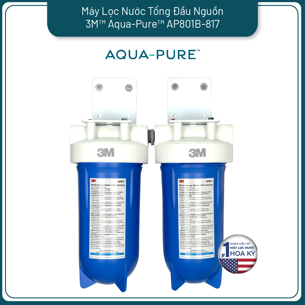 Máy Lọc Nước Tổng Đầu Nguồn Cao Cấp 3M™ Aqua-Pure™ AP801B-817
