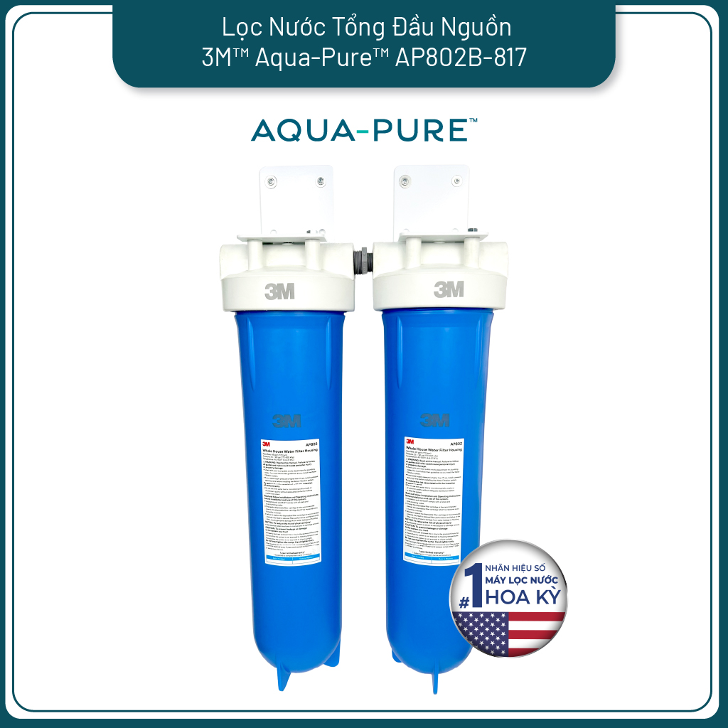 Máy Lọc Nước Tổng Đầu Nguồn Cao Cấp 3M™ Aqua-Pure™ AP802B-817