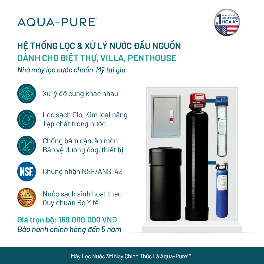 Hệ Thống Lọc Tổng Làm Mềm Nước 3M Dành Cho Biệt Thự - Villa