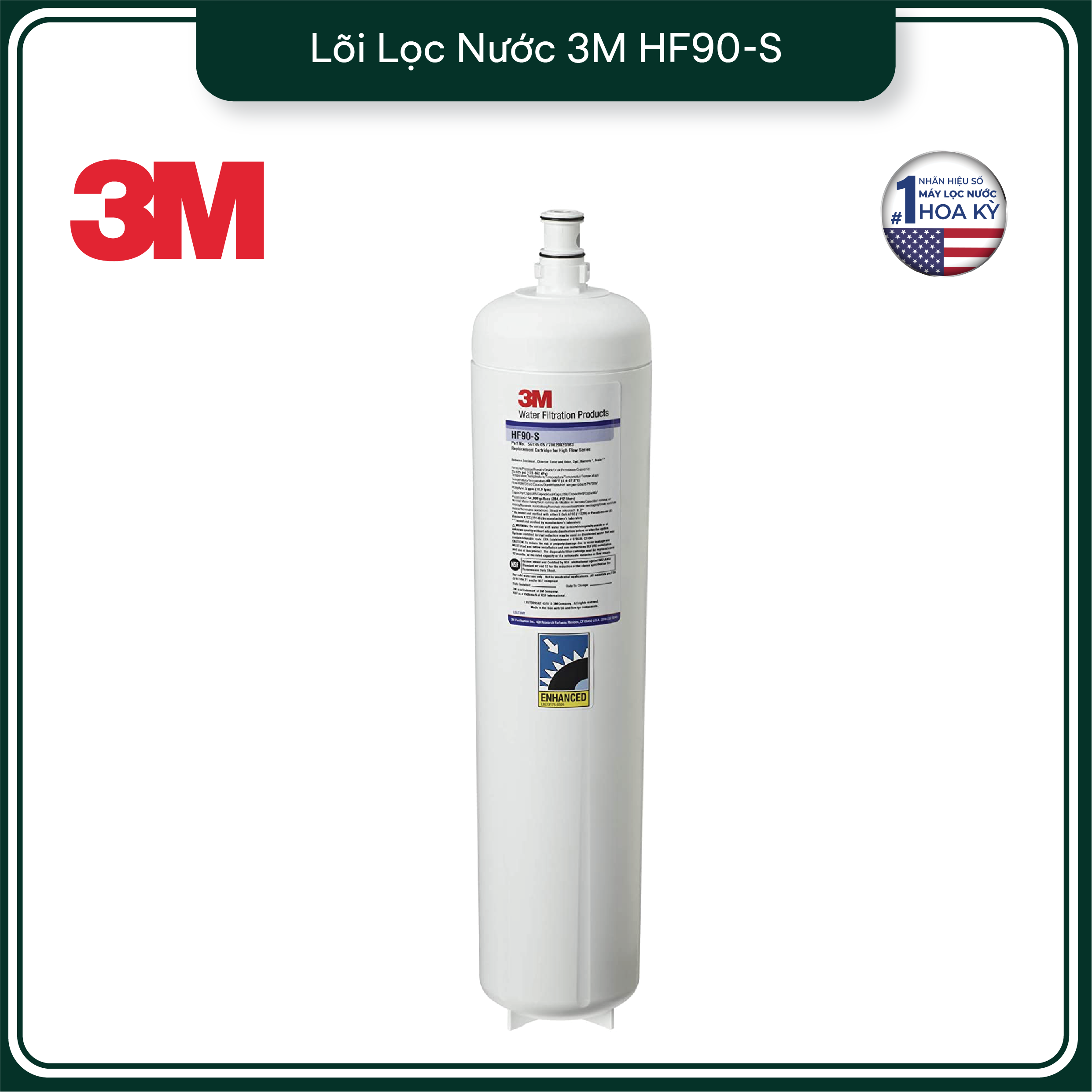 Lõi Thay Cho Máy Lọc Nước Công Suất Lớn 3M ICE190-S & DP190 (Mã HF90-S)