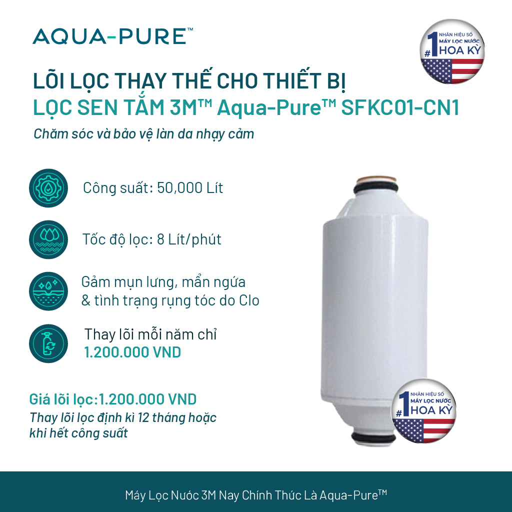 Lõi Lọc Sen Tắm 3M SFKC01-CN1