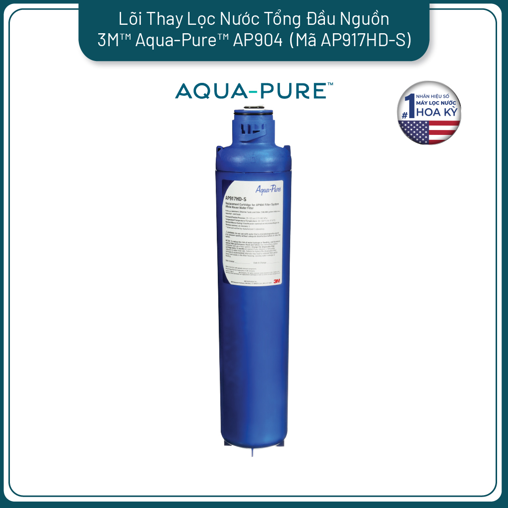 Lõi Thay Thế Cho Máy Lọc Nước Tổng Đầu Nguồn 3M AP904 (Mã AP917HD-S)