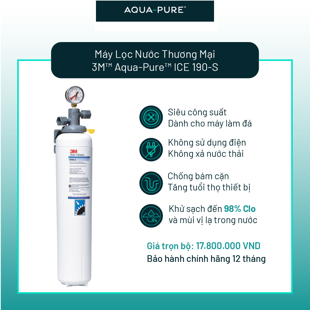 Máy Lọc Nước Công Suất Lớn Dành Cho Thương Mại 3M ICE190-S