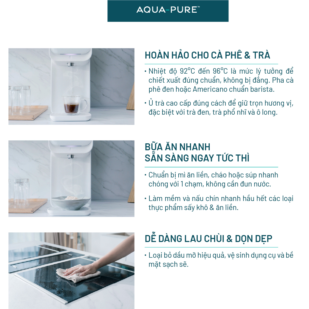 Máy Lọc Nước Nóng Lạnh Để Bàn Cao Cấp Aqua-Pure™ HCD-3C