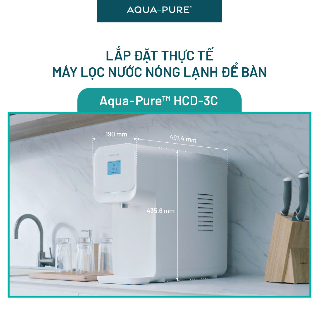 Máy Lọc Nước Nóng Lạnh Để Bàn Cao Cấp Aqua-Pure™ HCD-3C