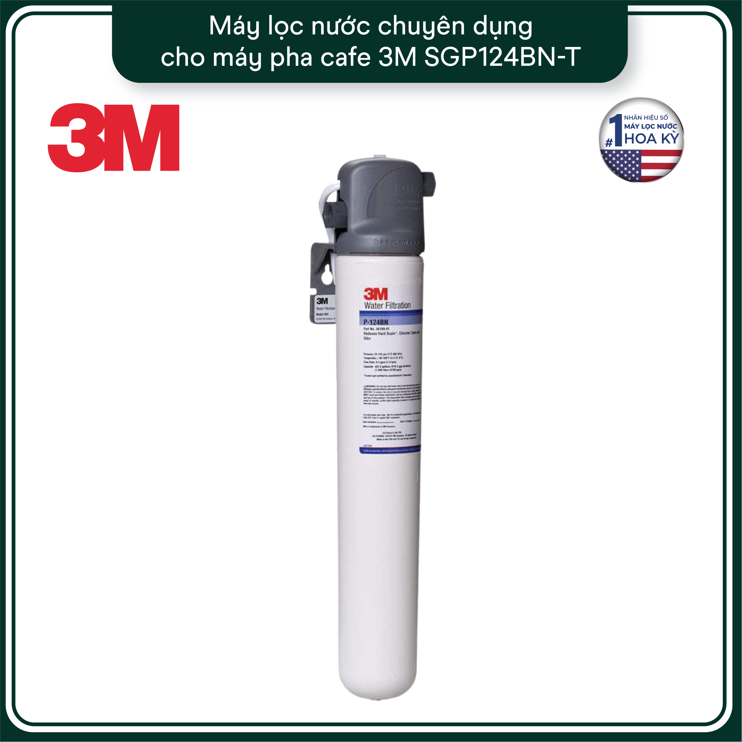 Máy Lọc Nước Chuyên Dụng Cho Máy Pha Cà Phê 3M SGP124BN-T
