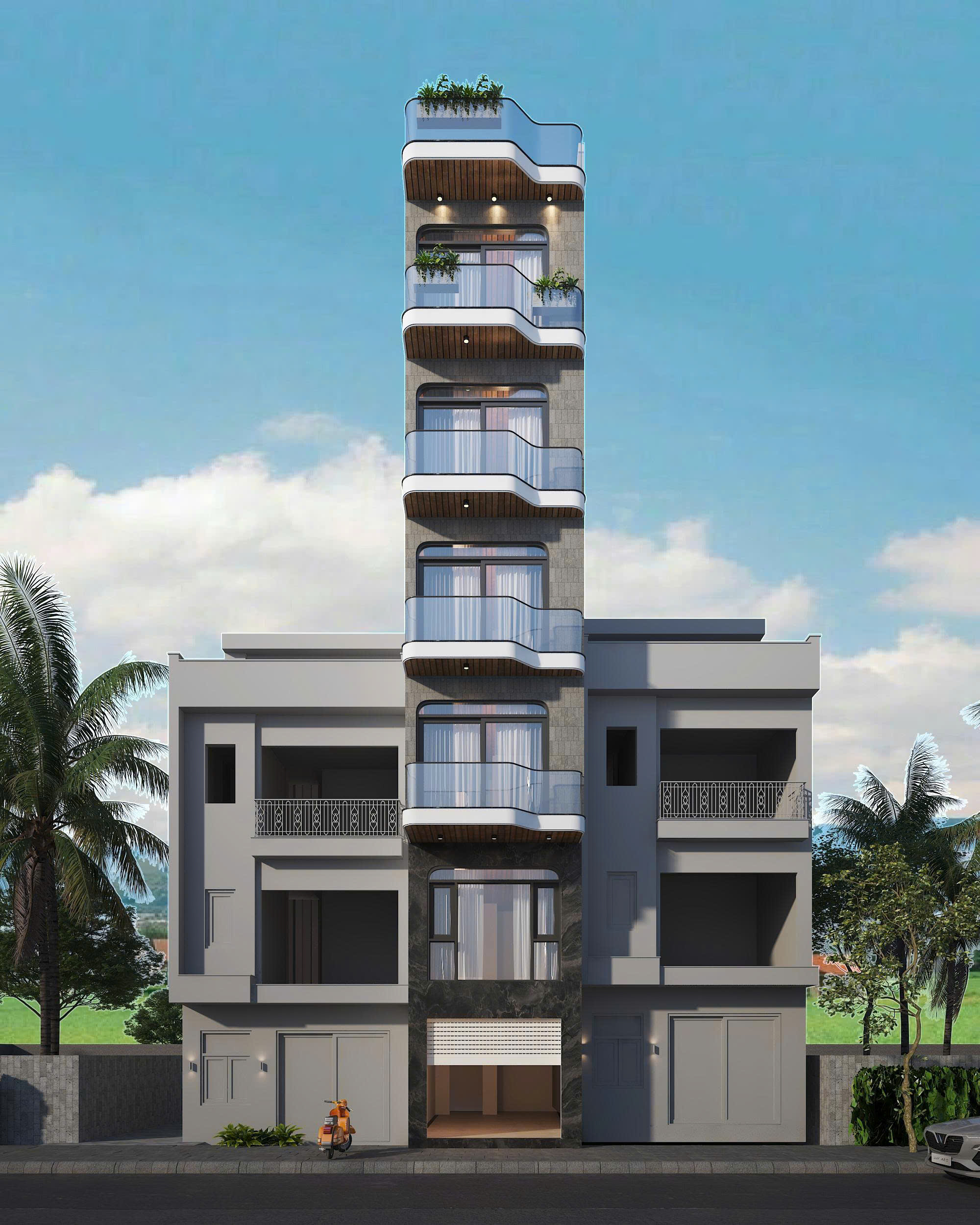 Bán nhà phố Hoa Động, gần Hồ Đầm Tranh, 7 tầng, DT 50m2, MT 4m, 4PN, có thang máy, gara